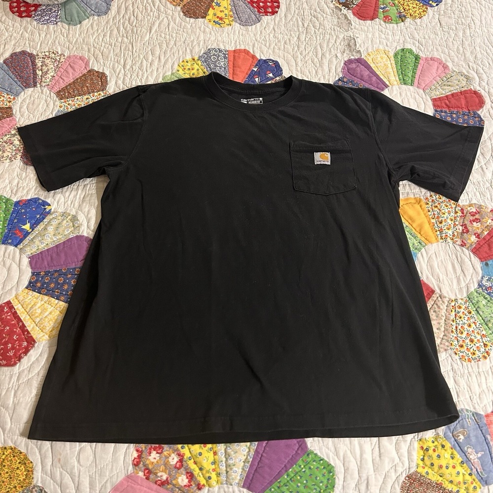Carhartt Shirt Mens XL Loose Fit Pocket Short Sleeve Back Logo Workwear